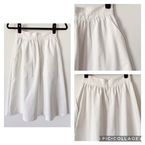 Trendy White A-line Skirt